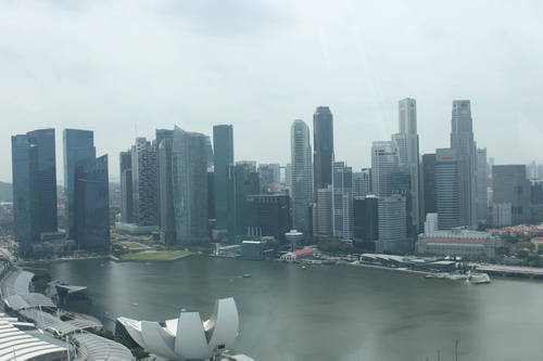 Pemandangan dari atas Singapore Flyer