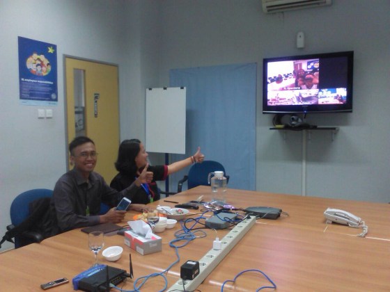 Teleconference di Grha XL Lampung Pic: Sari Sitopu